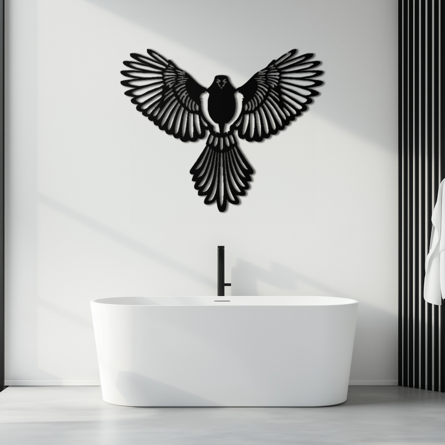 Flying Bird Metal Wall Art – Modern Minimalist Bird Silhouette Wall Decor - KAF104 - Tampa Home & Garden Store