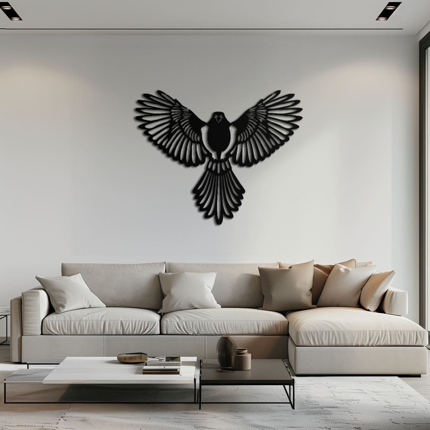 Flying Bird Metal Wall Art – Modern Minimalist Bird Silhouette Wall Decor - KAF104 - Tampa Home & Garden Store