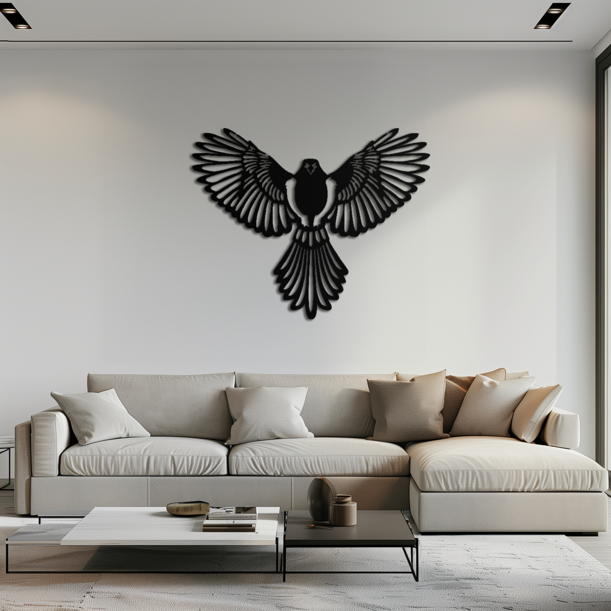 Flying Bird Metal Wall Art – Modern Minimalist Bird Silhouette Wall Decor - KAF104 - Tampa Home & Garden Store