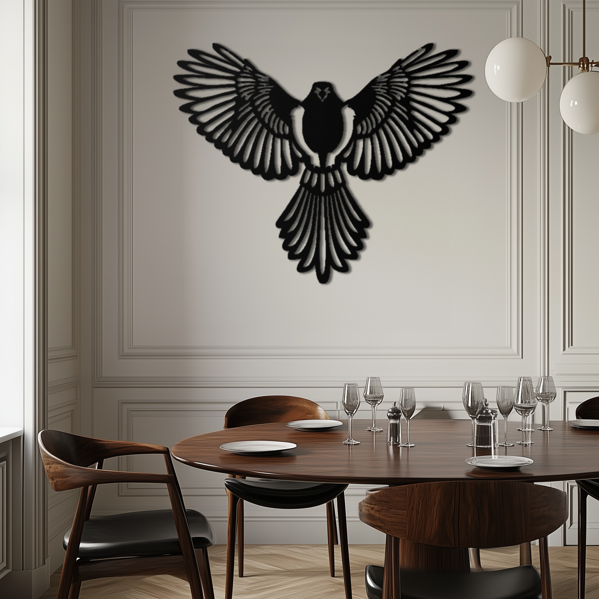 Flying Bird Metal Wall Art – Modern Minimalist Bird Silhouette Wall Decor - KAF104 - Tampa Home & Garden Store