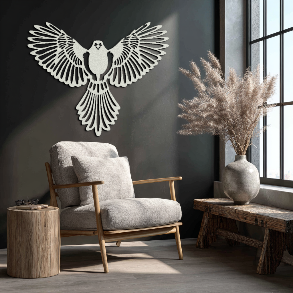 Flying Bird Metal Wall Art – Modern Minimalist Bird Silhouette Wall Decor - KAF104 - Tampa Home & Garden Store