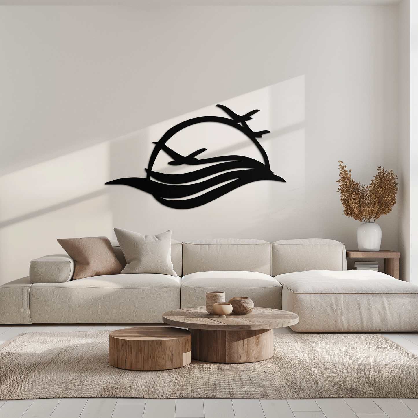 Flying Birds Over Sunset Metal Wall Art – Modern Nature-Inspired Silhouette Decor - KAF644 - Tampa Home & Garden Store