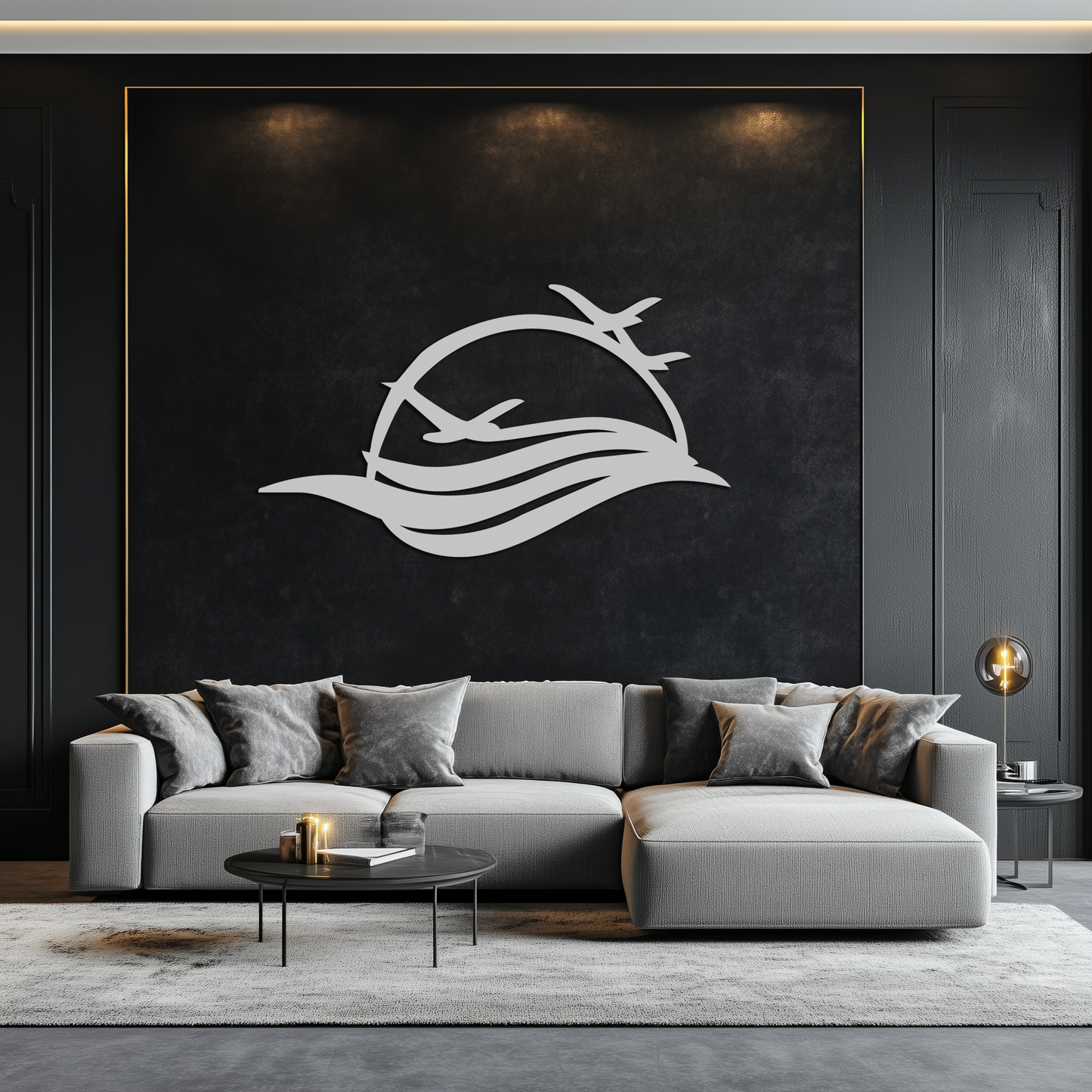 Flying Birds Over Sunset Metal Wall Art – Modern Nature-Inspired Silhouette Decor - KAF644 - Tampa Home & Garden Store