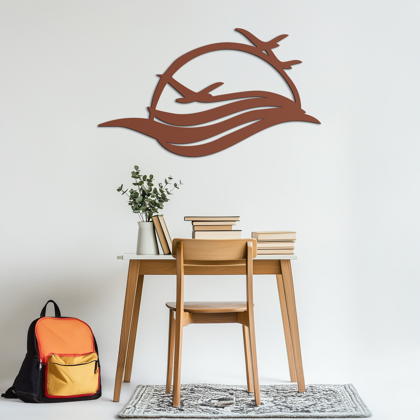 Flying Birds Over Sunset Metal Wall Art – Modern Nature-Inspired Silhouette Decor - KAF644 - Tampa Home & Garden Store