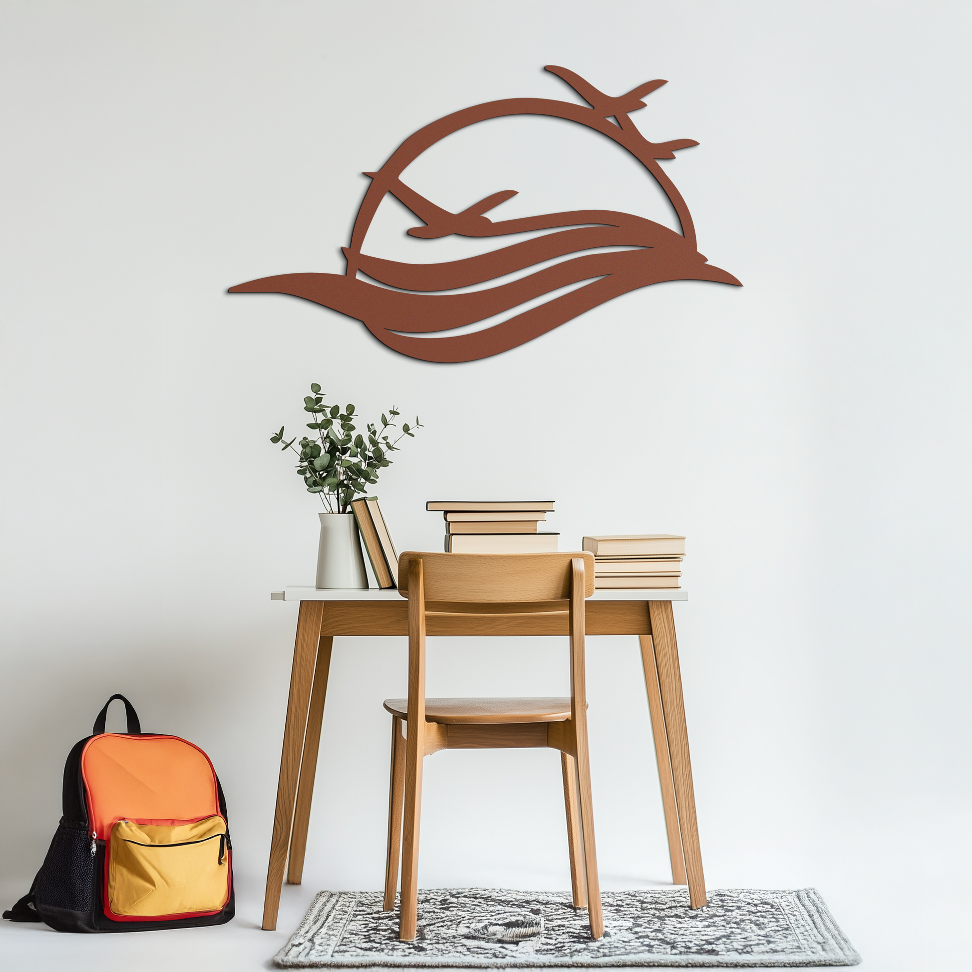 Flying Birds Over Sunset Metal Wall Art – Modern Nature-Inspired Silhouette Decor - KAF644 - Tampa Home & Garden Store