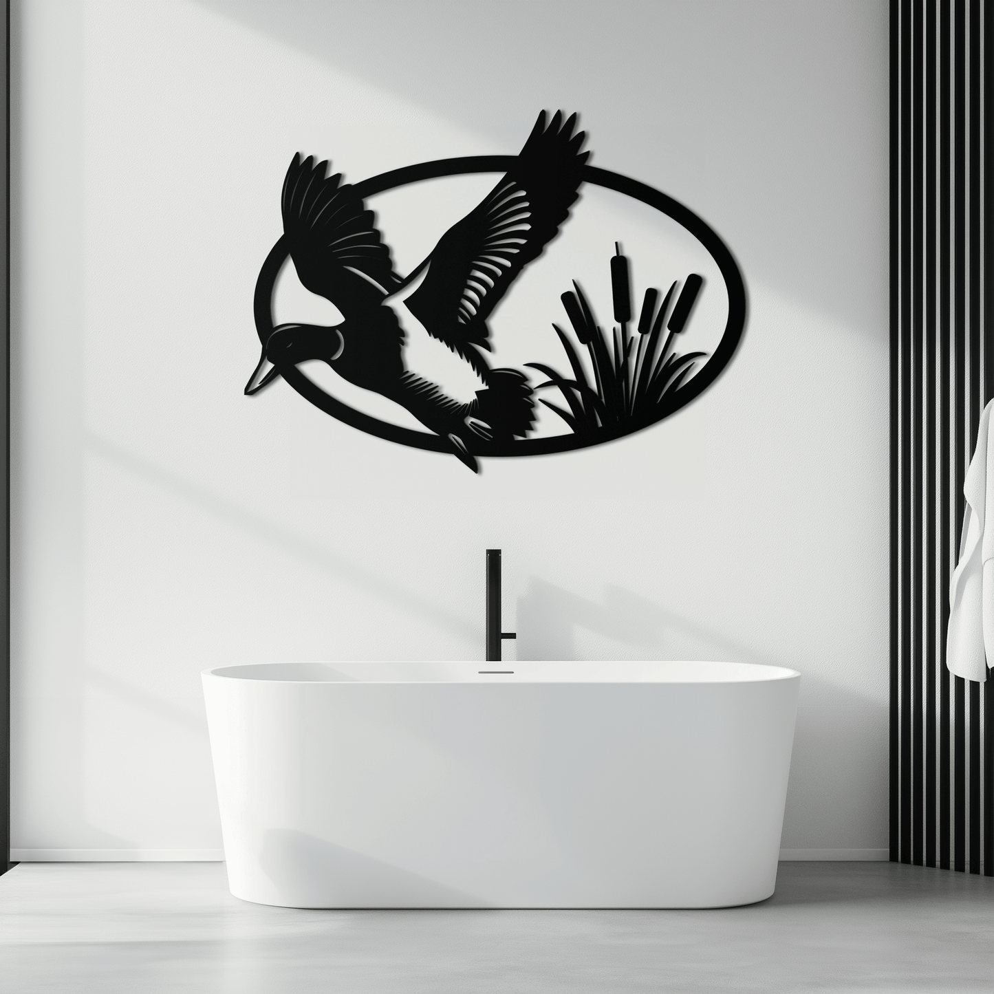 Flying Duck Metal Wall Art - Steel Wall Decor for Home and Cabin - KAF007 - Tampa Home & Garden Store