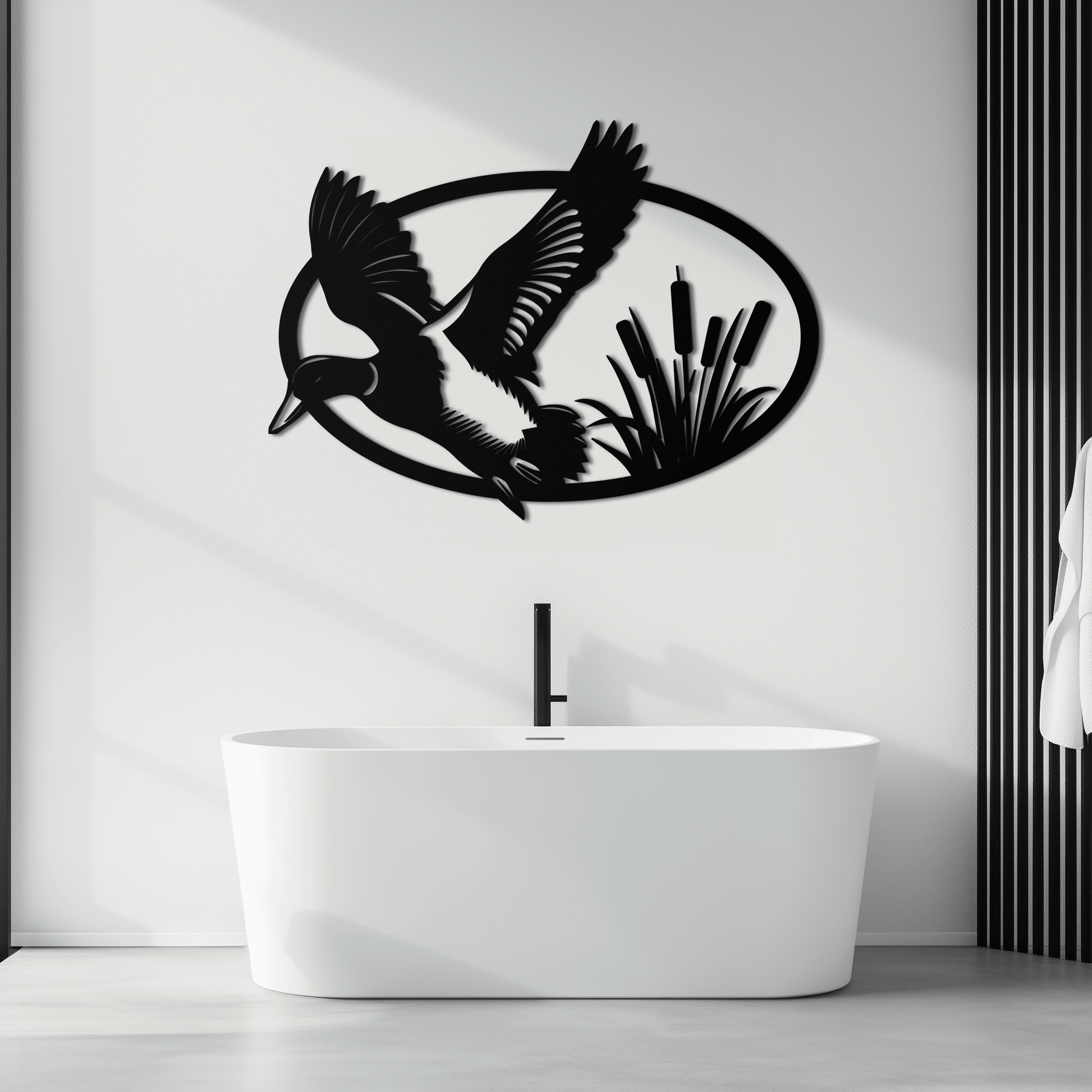 Flying Duck Metal Wall Art - Steel Wall Decor for Home and Cabin - KAF007 - Tampa Home & Garden Store