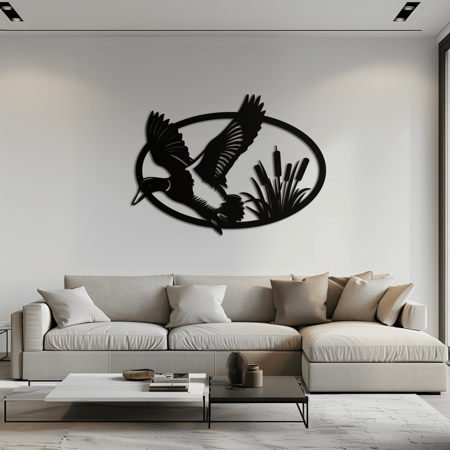 Flying Duck Metal Wall Art - Steel Wall Decor for Home and Cabin - KAF007 - Tampa Home & Garden Store