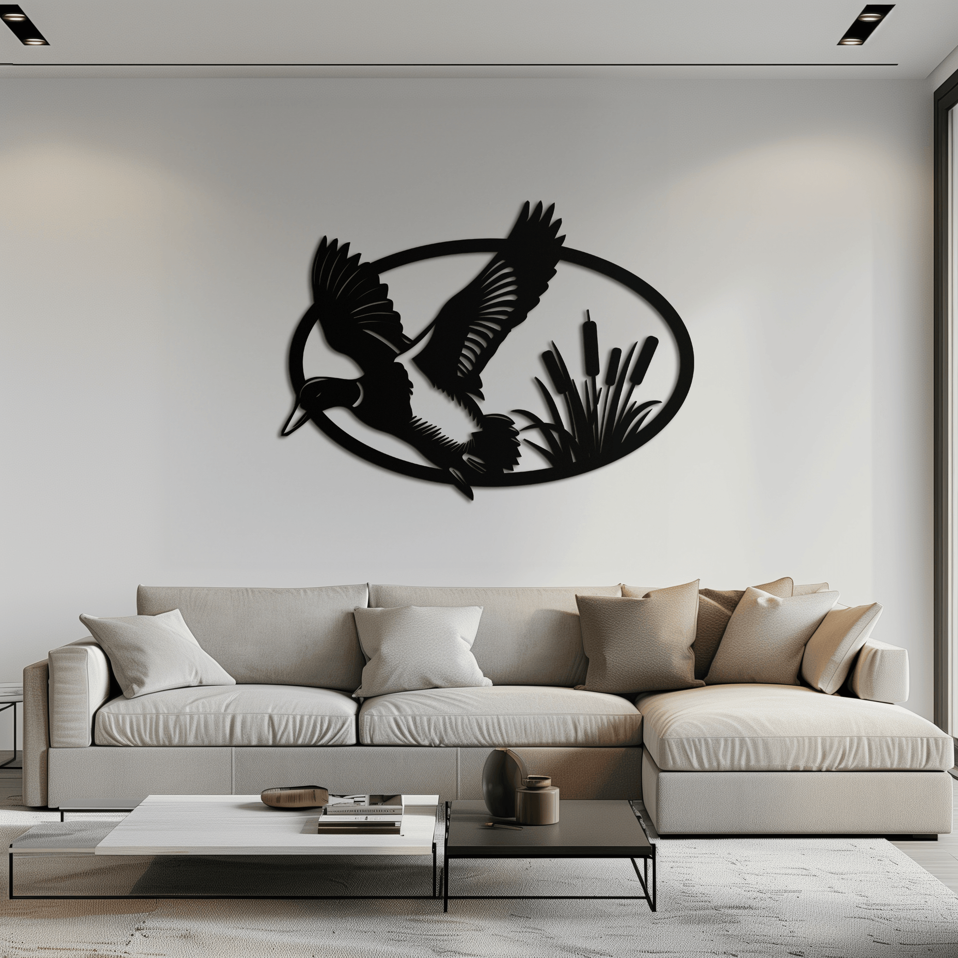 Flying Duck Metal Wall Art - Steel Wall Decor for Home and Cabin - KAF007 - Tampa Home & Garden Store