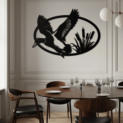 Flying Duck Metal Wall Art - Steel Wall Decor for Home and Cabin - KAF007 - Tampa Home & Garden Store