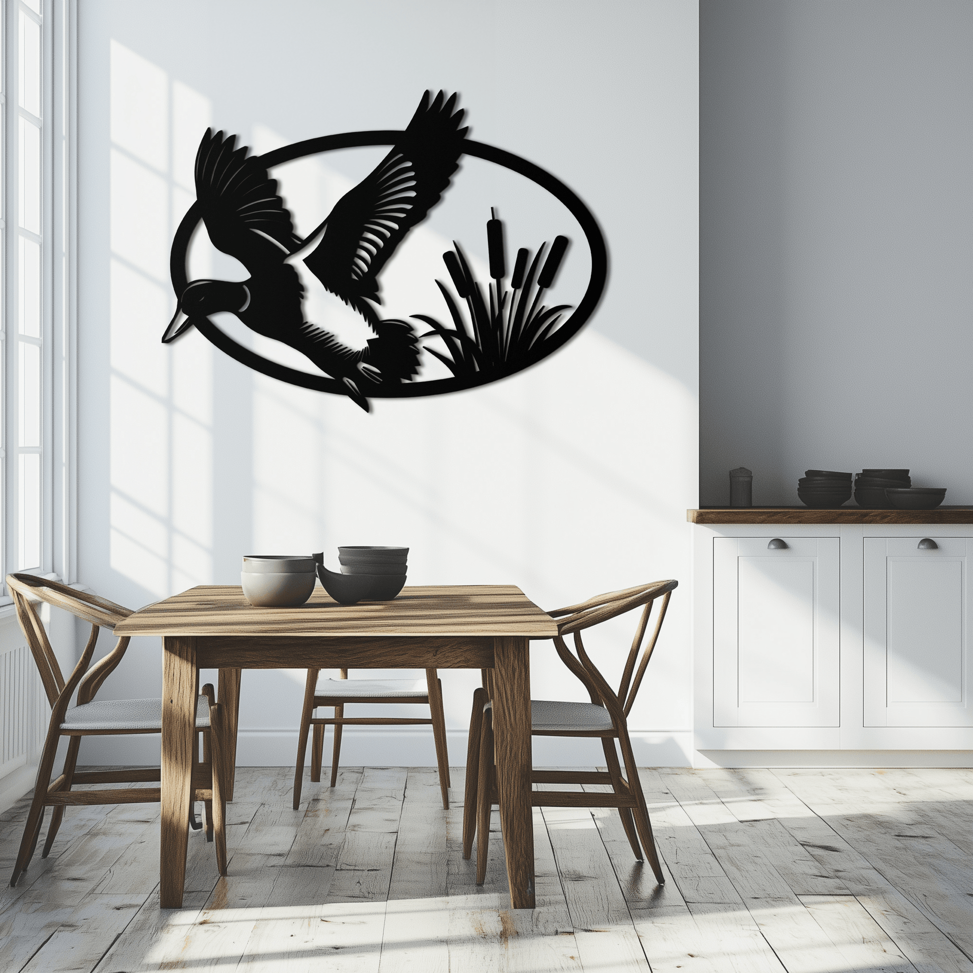 Flying Duck Metal Wall Art - Steel Wall Decor for Home and Cabin - KAF007 - Tampa Home & Garden Store