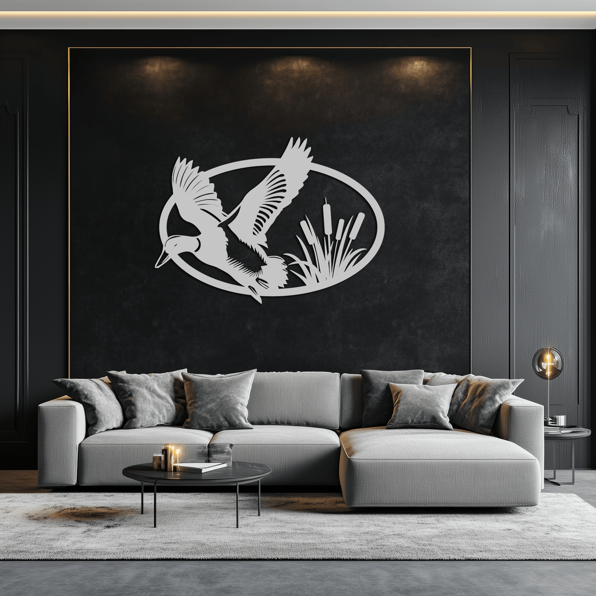 Flying Duck Metal Wall Art - Steel Wall Decor for Home and Cabin - KAF007 - Tampa Home & Garden Store