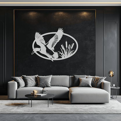 Flying Duck Metal Wall Art - Steel Wall Decor for Home and Cabin - KAF007 - Tampa Home & Garden Store