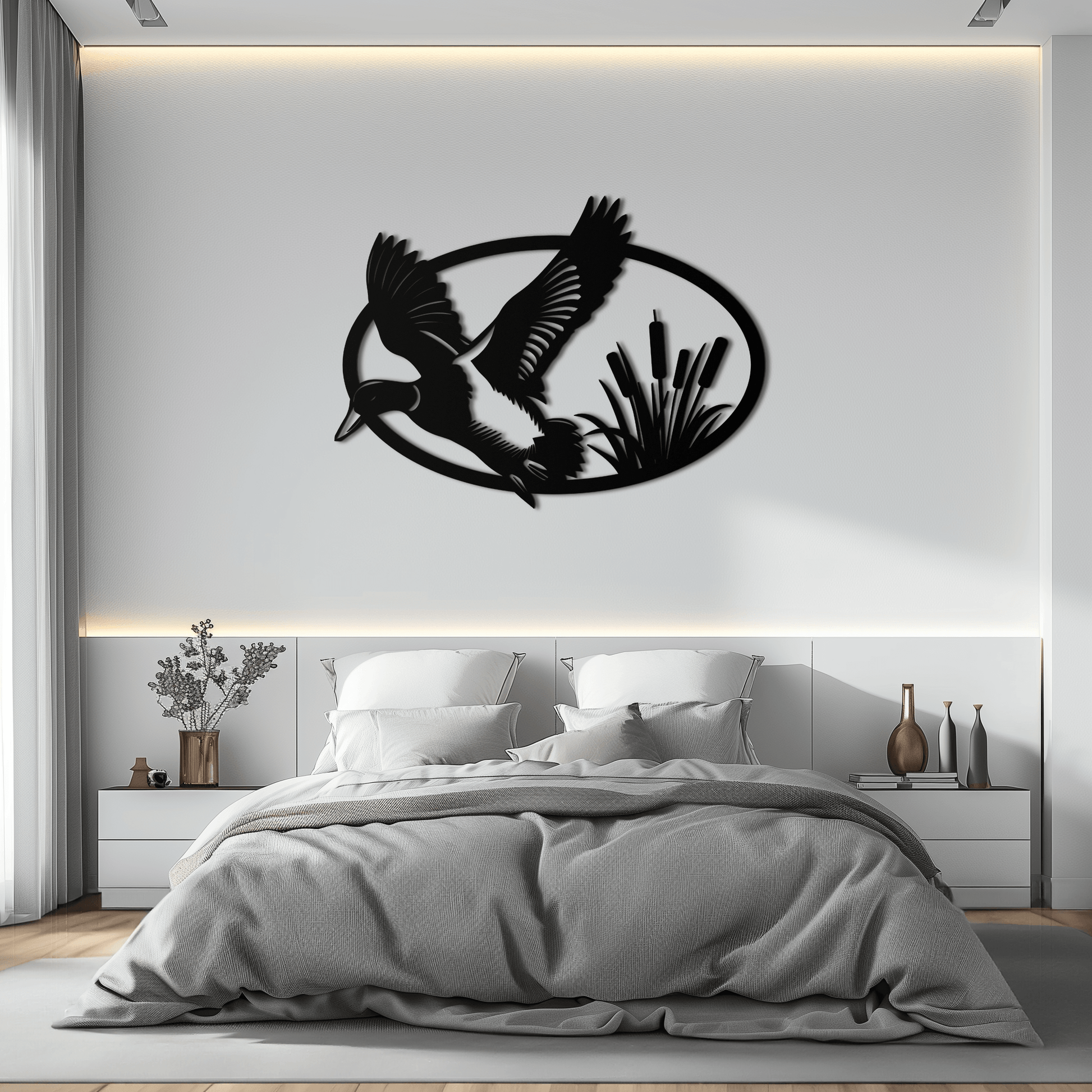 Flying Duck Metal Wall Art - Steel Wall Decor for Home and Cabin - KAF007 - Tampa Home & Garden Store