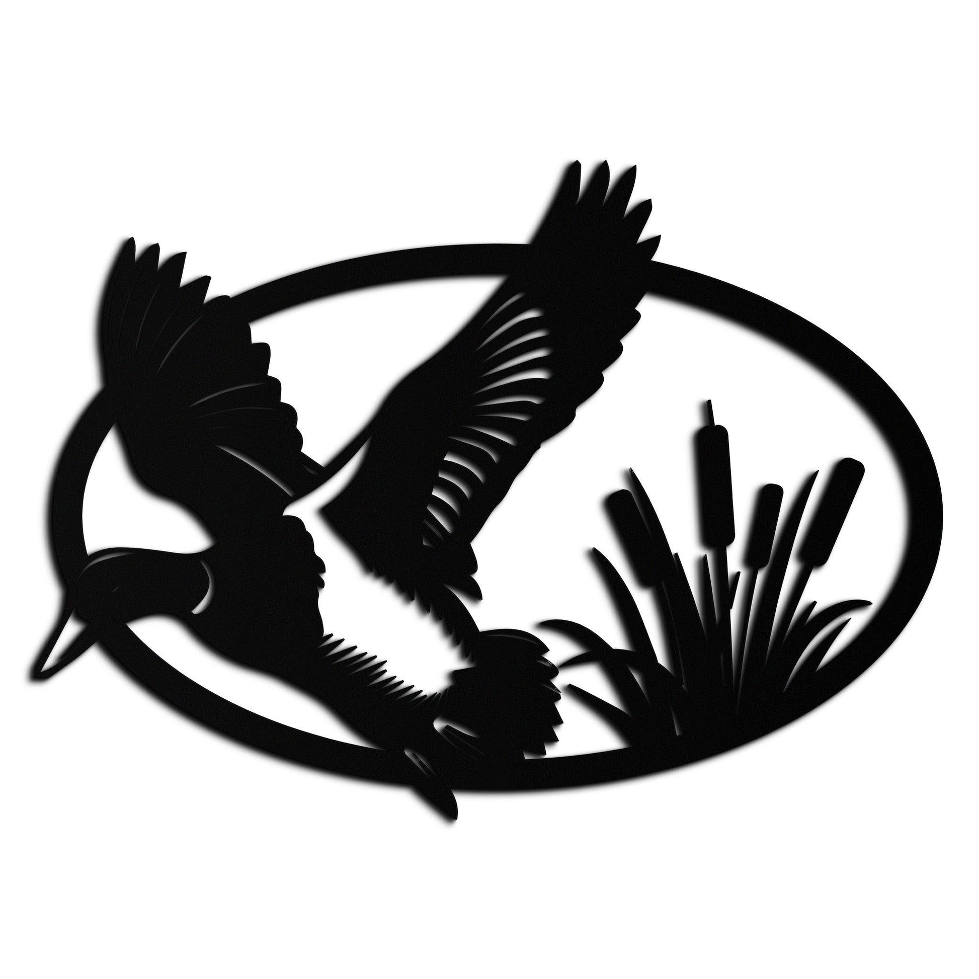 Flying Duck Metal Wall Art - Steel Wall Decor for Home and Cabin - KAF007 - Tampa Home & Garden Store