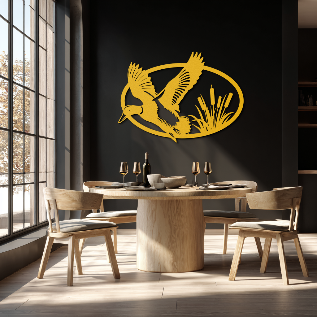 Flying Duck Metal Wall Art - Steel Wall Decor for Home and Cabin - KAF007 - Tampa Home & Garden Store