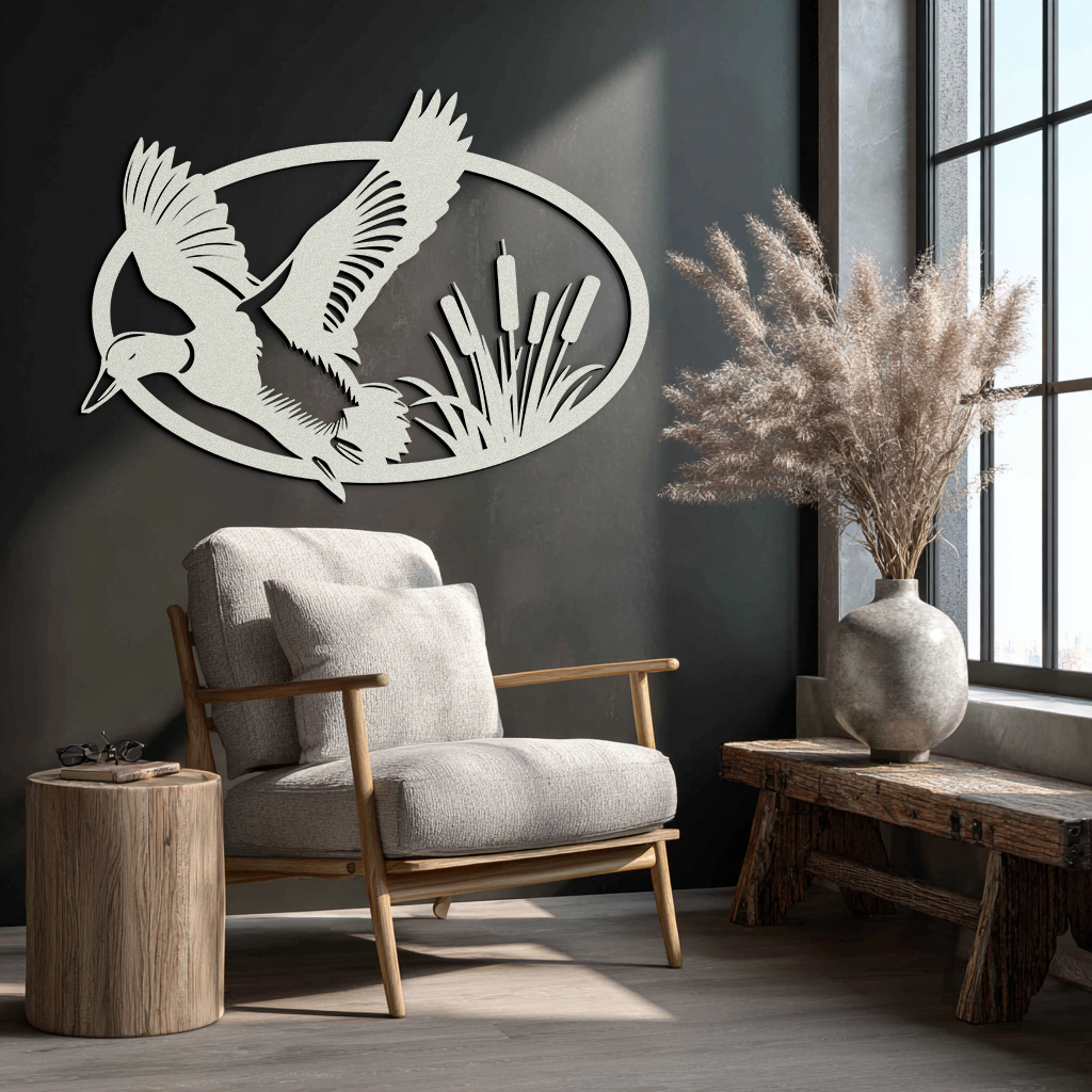 Flying Duck Metal Wall Art - Steel Wall Decor for Home and Cabin - KAF007 - Tampa Home & Garden Store