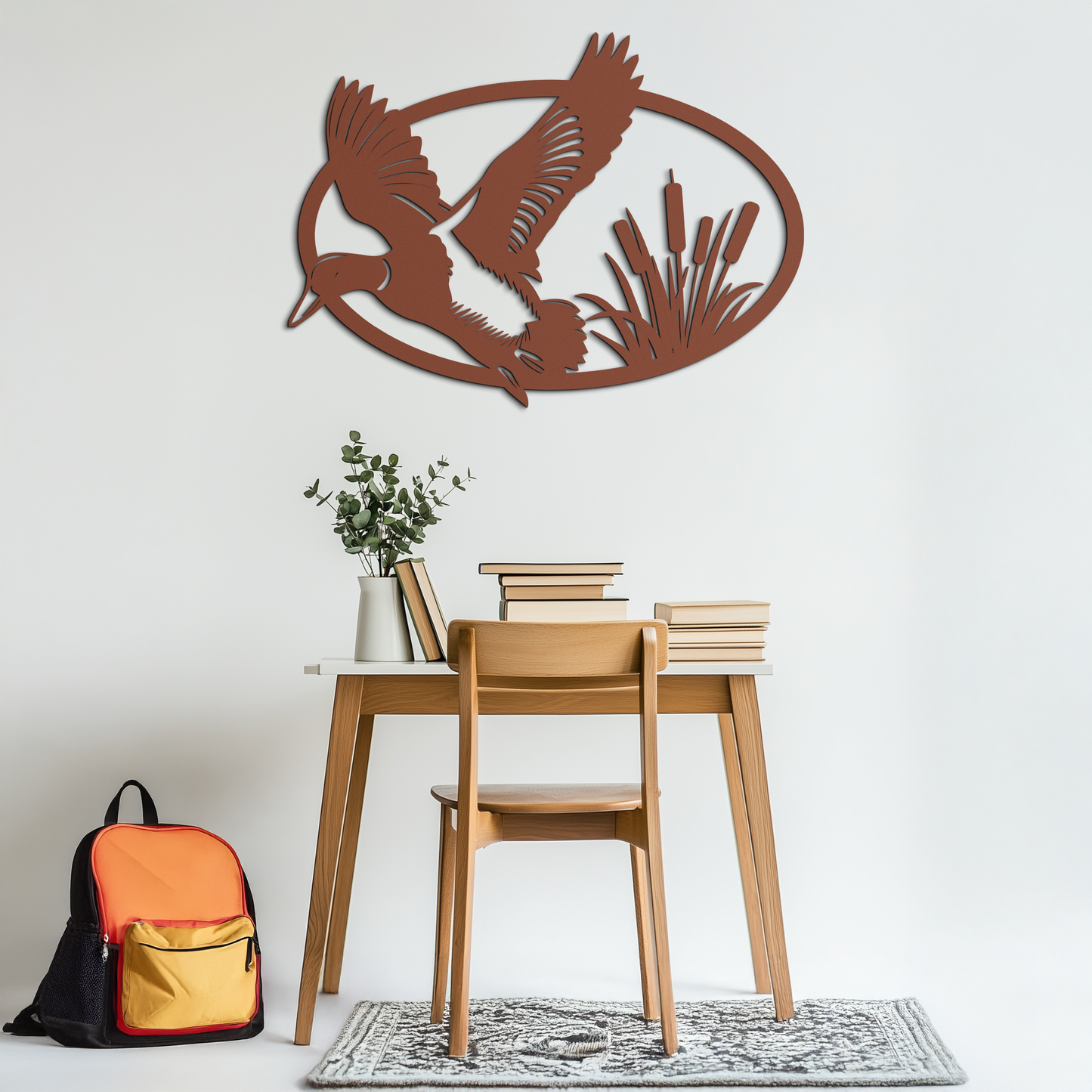 Flying Duck Metal Wall Art - Steel Wall Decor for Home and Cabin - KAF007 - Tampa Home & Garden Store