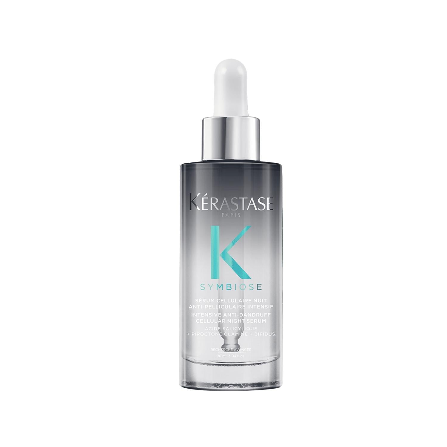 Kérastase Symbiose night serum bottle with dropper, gradient glass packaging, 90 ml on Tampa Home & Garden Store