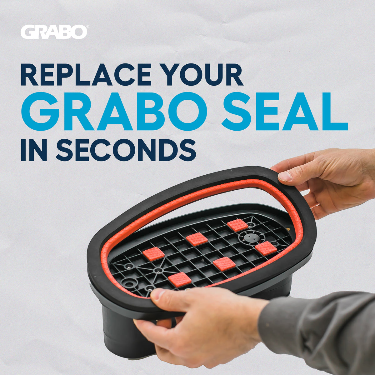 GRABO foam rubber seal Type A1 universal fit red gasket on black housing on Tampa Home & Garden Store