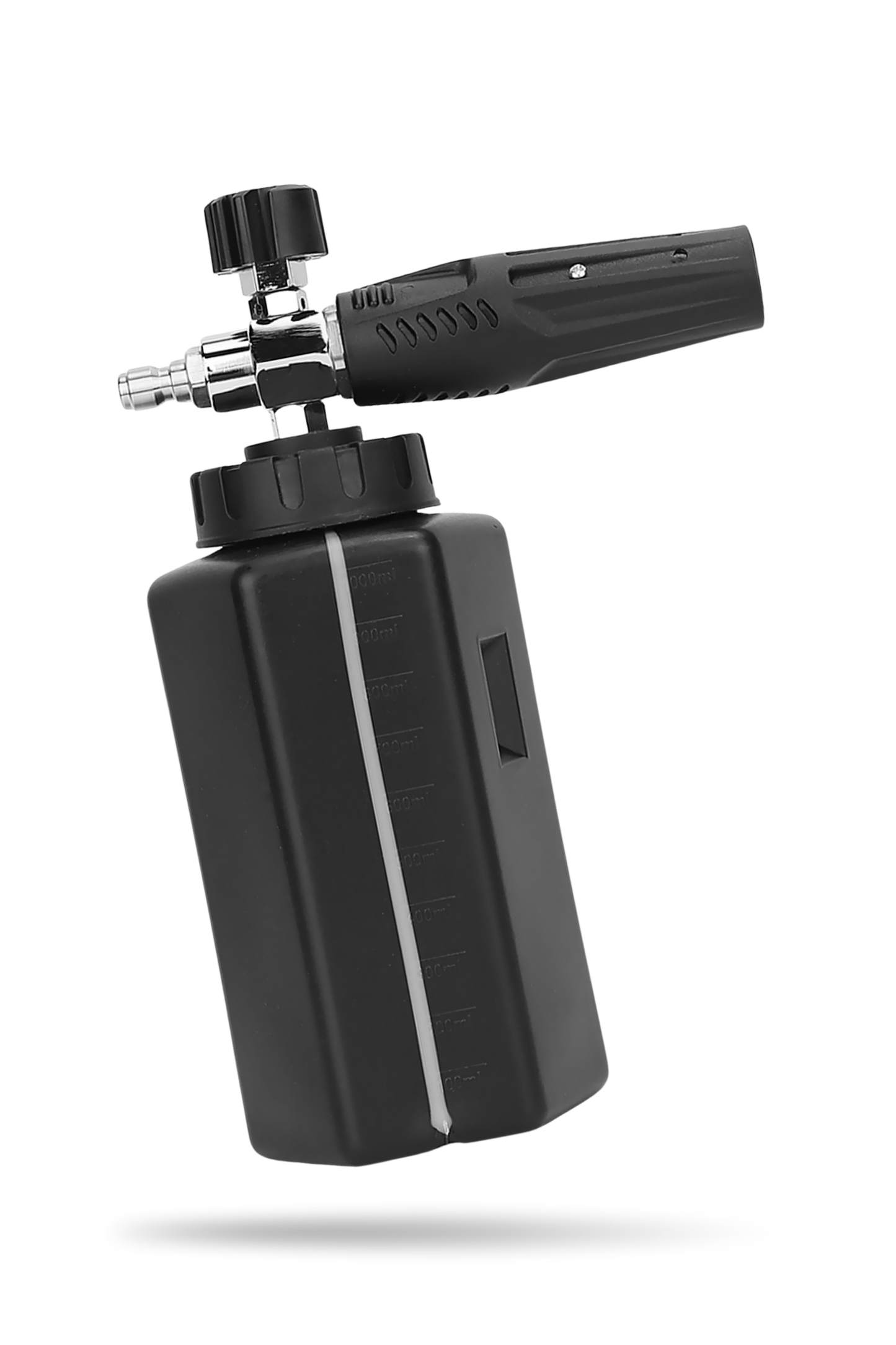 BLACKLINE Foam Cannon Pro spray gun attached to a black car wash bottle for foam solution on Tampa Home & Garden Store