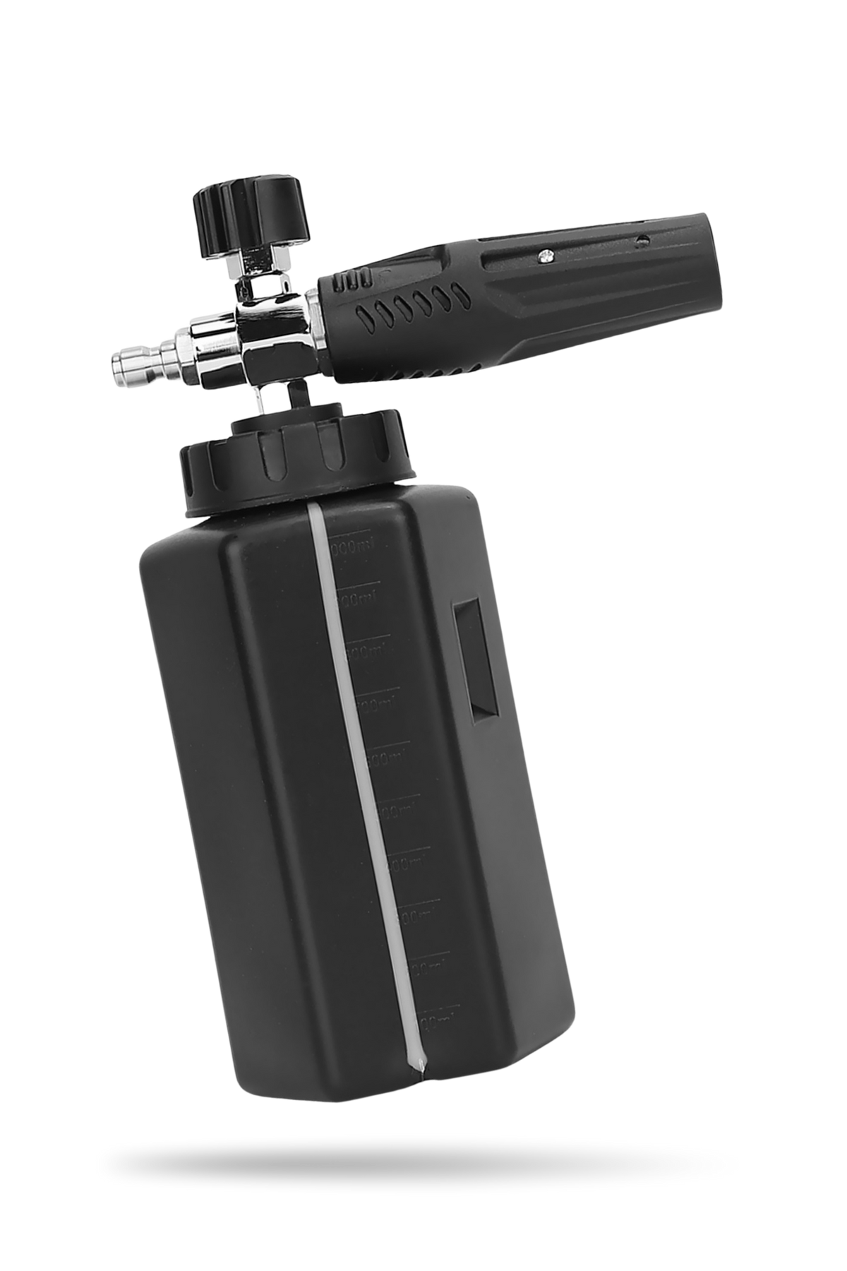 BLACKLINE Foam Cannon Pro spray gun attached to a black car wash bottle for foam solution on Tampa Home & Garden Store