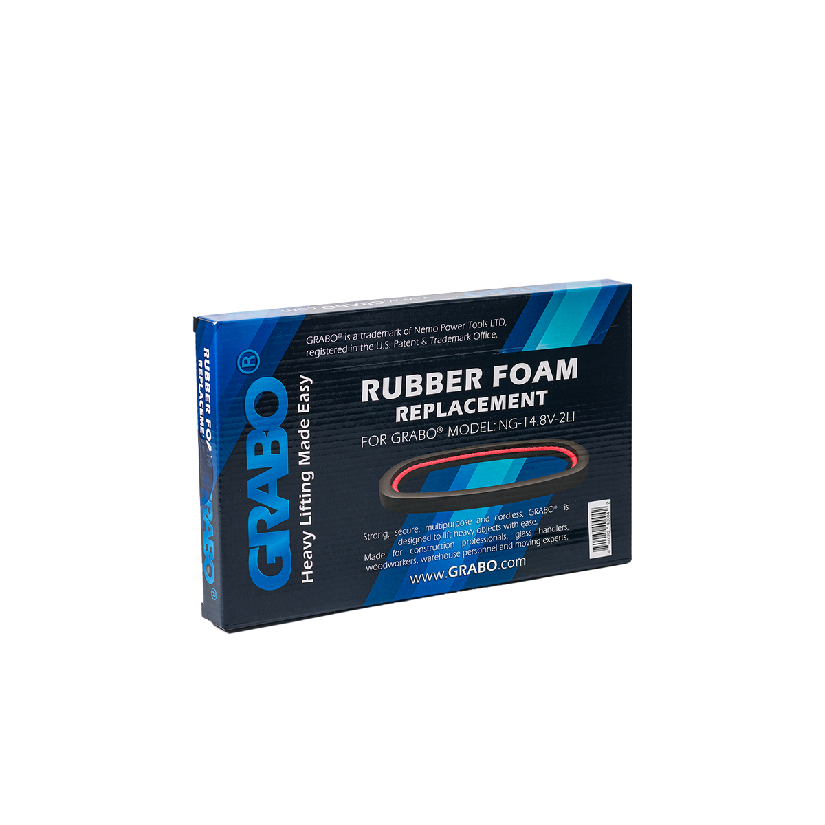 GRABO Rubber Foam Replacement box with blue and black packaging and red seal detail on Tampa Home & Garden Store