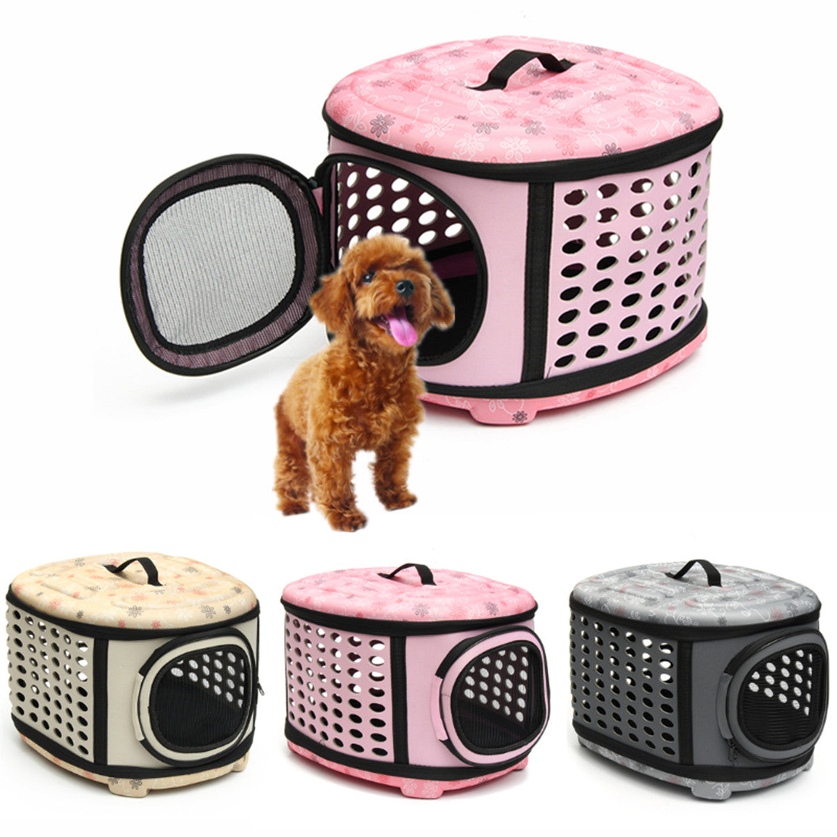 Foldable Pet Dog Cat Puppy Handbag Carrier Cage - Tampa Home & Garden Store