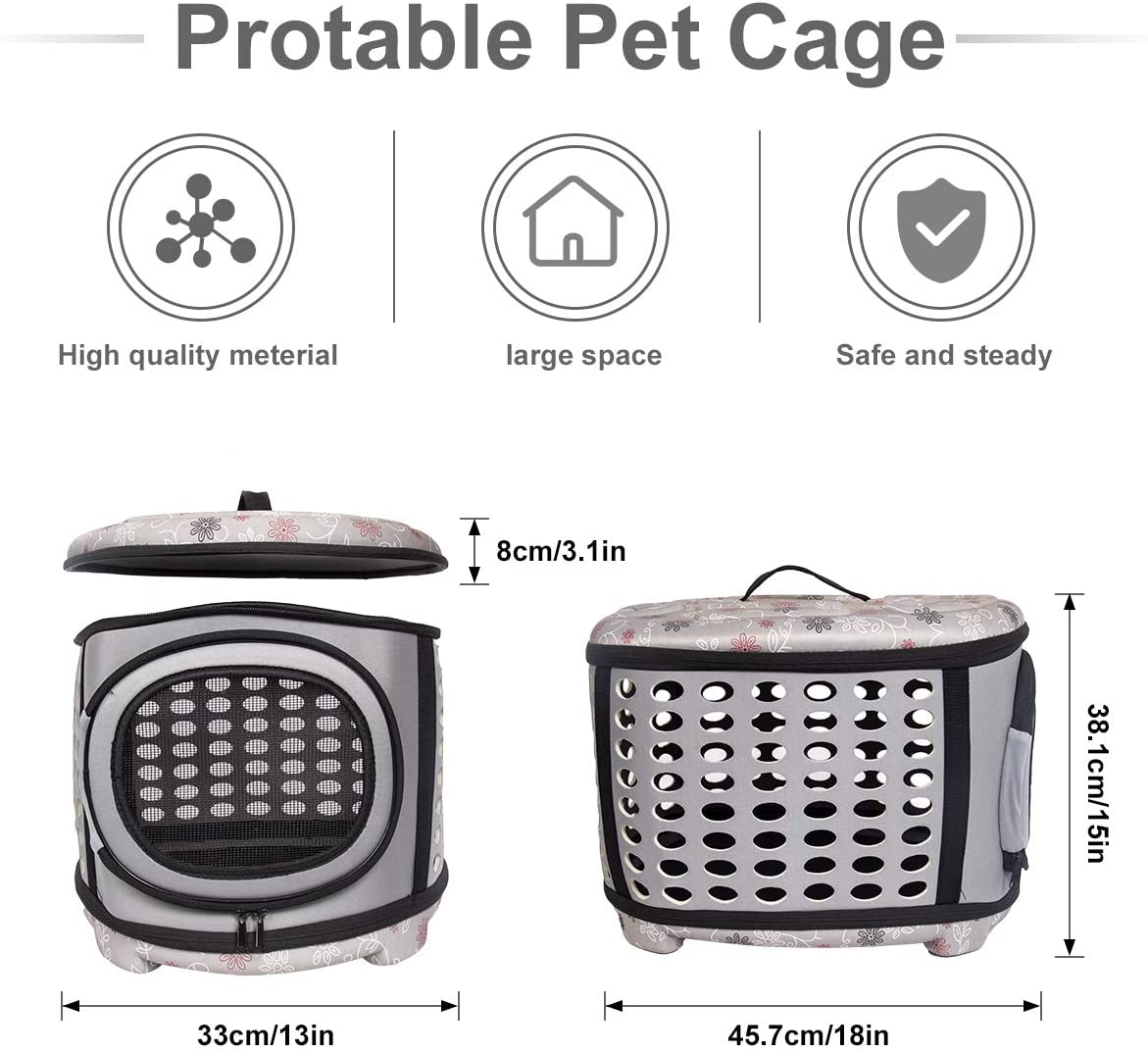 Foldable Pet Dog Cat Puppy Handbag Carrier Cage - Tampa Home & Garden Store