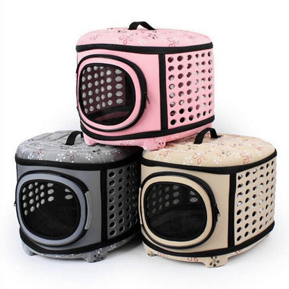 Foldable Pet Dog Cat Puppy Handbag Carrier Cage - Tampa Home & Garden Store