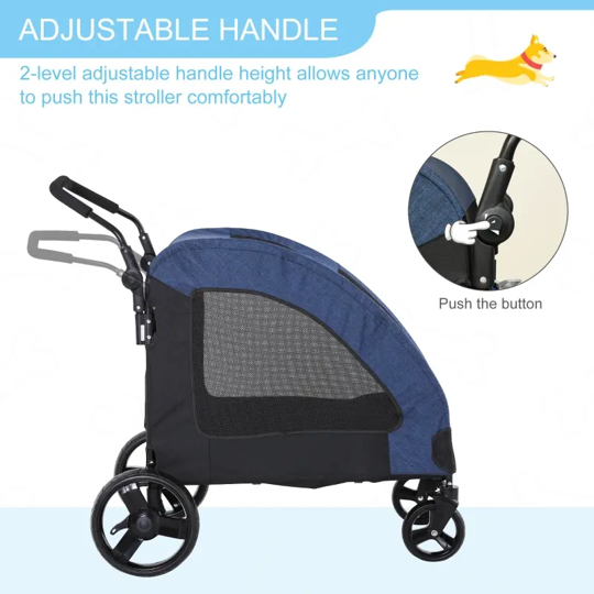 Foldable Pet Stroller with Storage Pocket - Tampa Home & Garden Store
