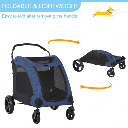 Foldable Pet Stroller with Storage Pocket - Tampa Home & Garden Store