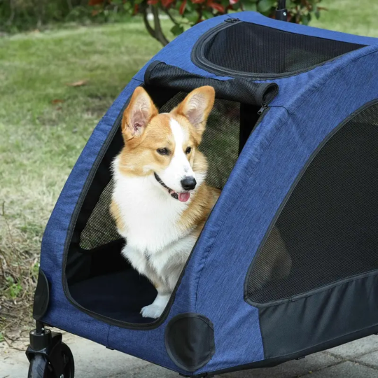Foldable Pet Stroller with Storage Pocket - Tampa Home & Garden Store