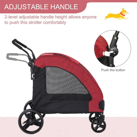Foldable Pet Stroller with Storage Pocket - Tampa Home & Garden Store