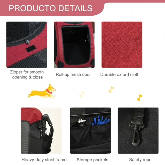 Foldable Pet Stroller with Storage Pocket - Tampa Home & Garden Store