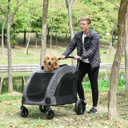 Foldable Pet Stroller with Storage Pocket - Tampa Home & Garden Store