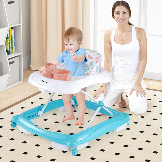 Foldable Baby Walker with 3 Adjustable Heights and Padded Seat - Tampa Home & Garden Store