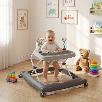 Foldable Baby Walker Removable Seat and Height