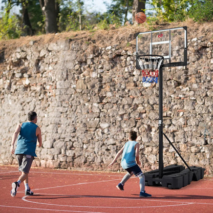 Foldable basketball hoop by DirectDeals with PC backboard, stepless 7.54-10 ft height on Tampa Home & Garden Store