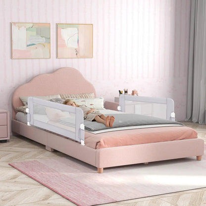 Foldable Bed Rail with Swing Down Design Gray