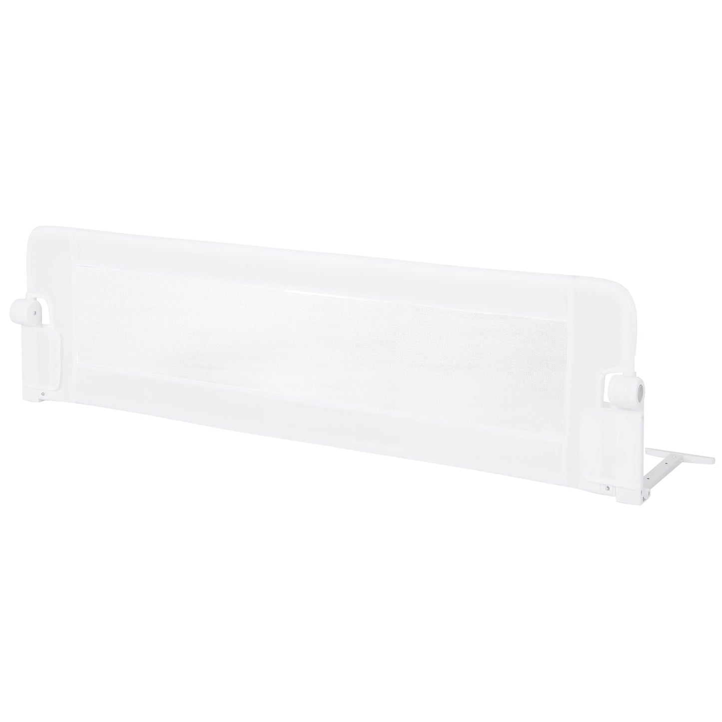 60-Inch Foldable Bed Rail Swing Down Baby Bed Guard Rail with Adjustable Safety Strap