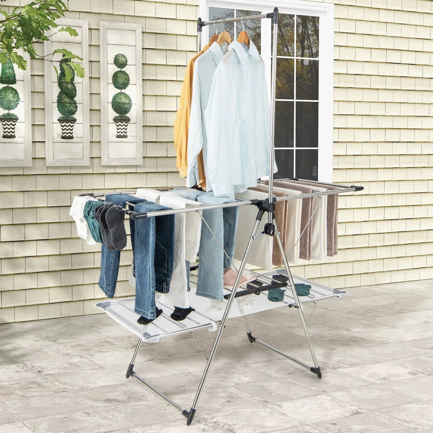Double Camping Chair Cup Holders Mesh Pockets
