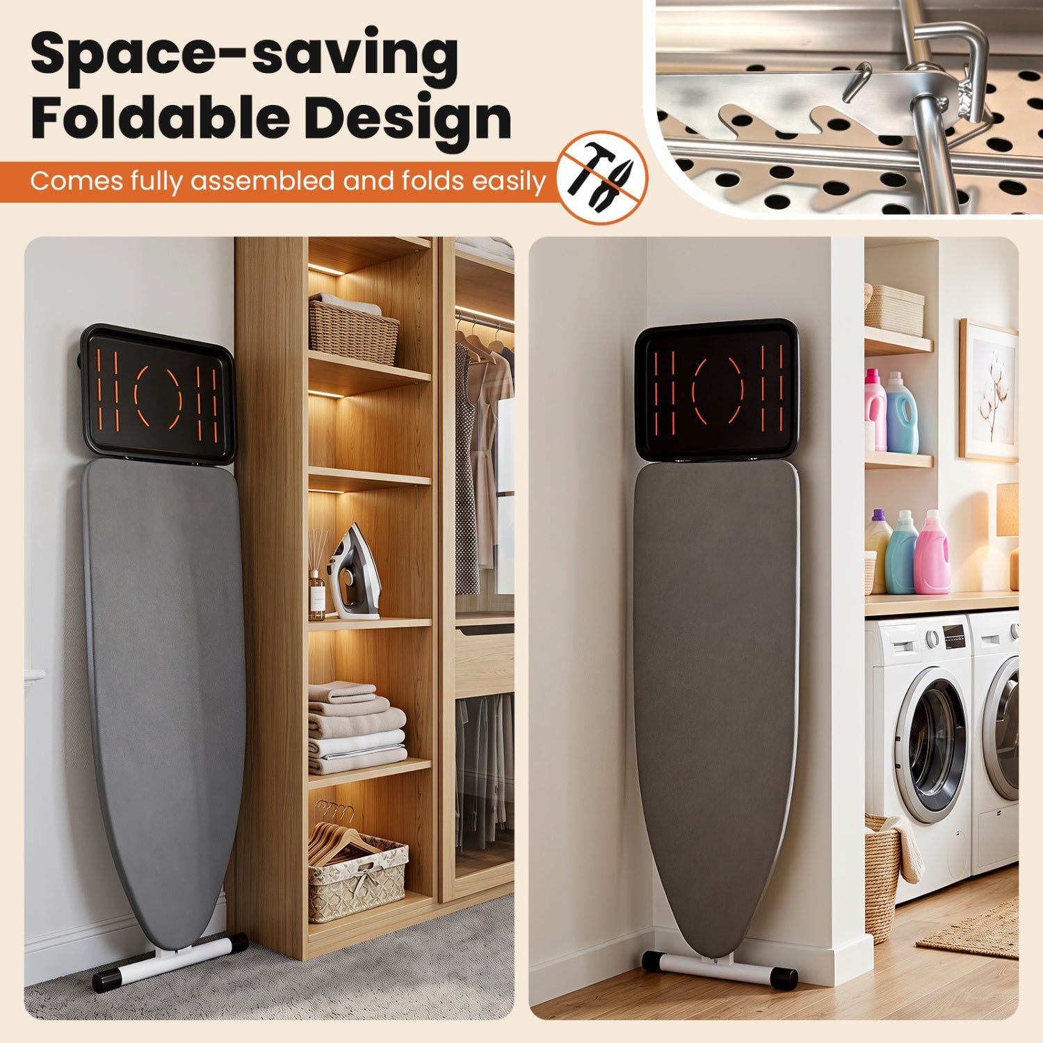 Ironing Board DirectDeals, 7 adjustable heights, space-saving closet mount on Tampa Home & Garden Store
