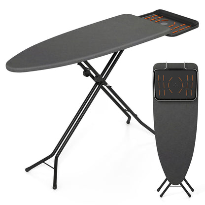 DirectDeals full-size foldable ironing board with collapsible iron rest, dark gray top and black frame, two boards shown on Tampa Home & Garden Store