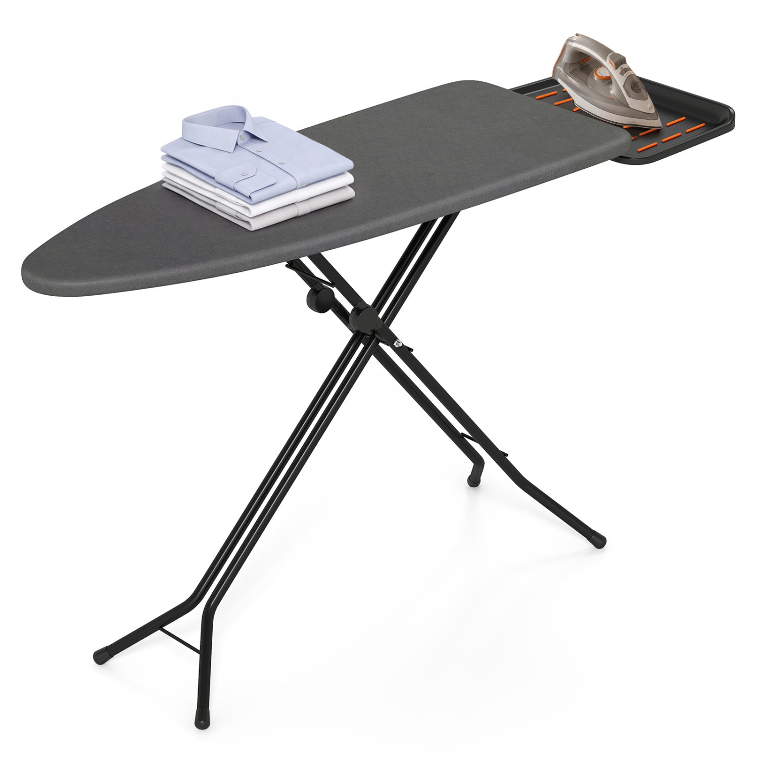 Ironing board DirectDeals full-size foldable with collapsible iron rest gray top on Tampa Home & Garden Store