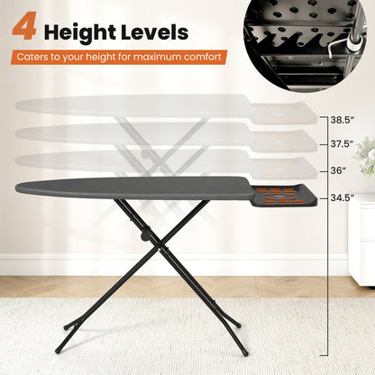 Ironing Board DirectDeals foldable with collapsible iron rest, gray cover, 4-height levels on Tampa Home & Garden Store