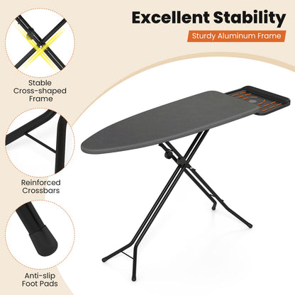 DirectDeals folding ironing board with collapsible iron rest, black cross frame on Tampa Home & Garden Store