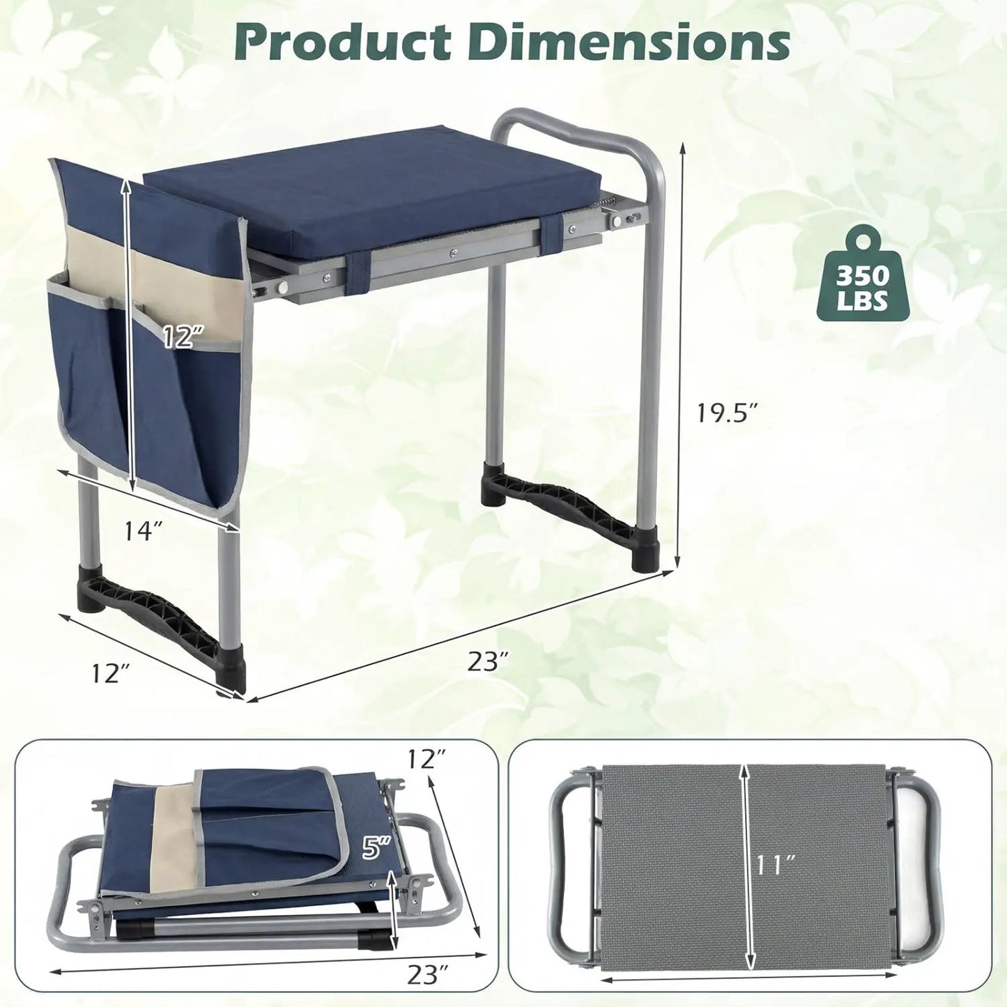 Foldable Garden Kneeler and Seat For Seniors