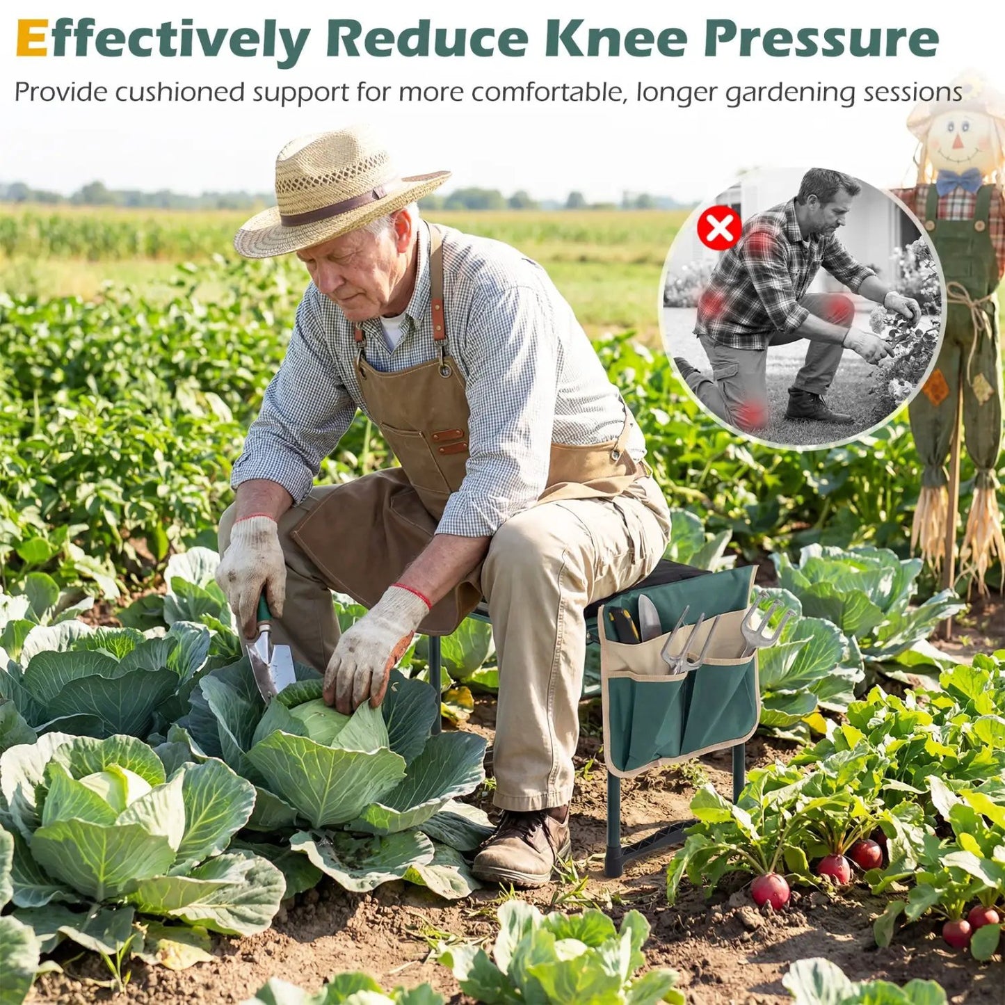 Foldable Garden Kneeler and Seat For Seniors