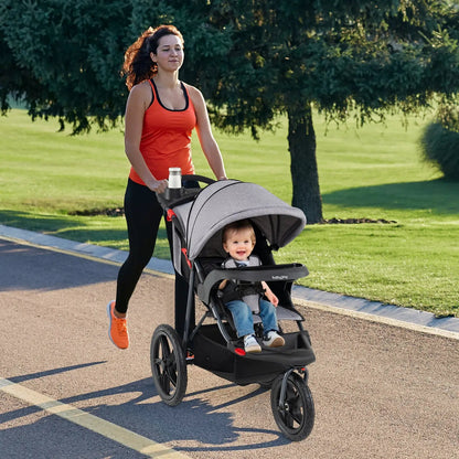 Foldable Jogging Stroller with Detachable Tray